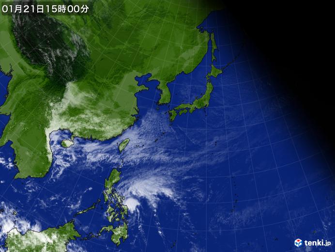 実況天気図(2019年01月21日)