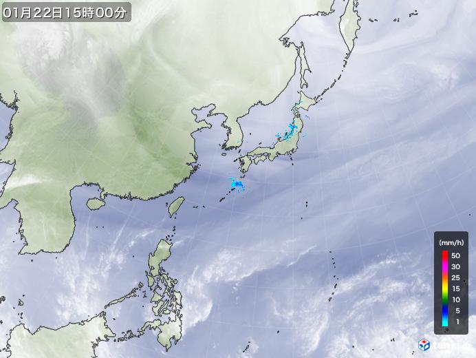 実況天気図(2019年01月22日)