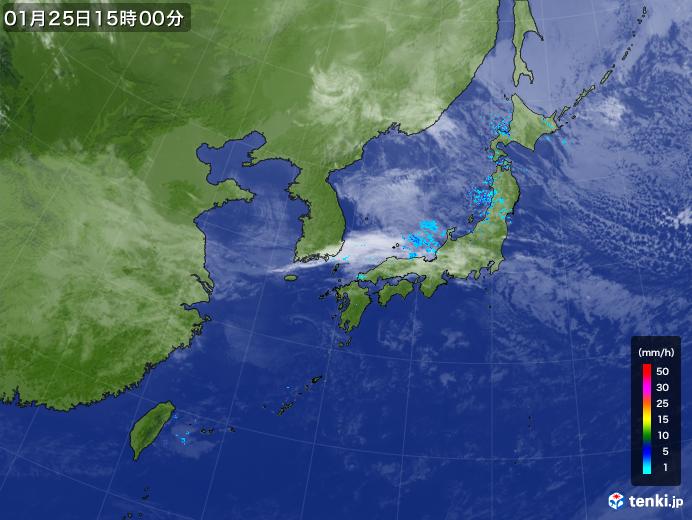 実況天気図(2019年01月25日)