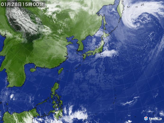 実況天気図(2019年01月28日)