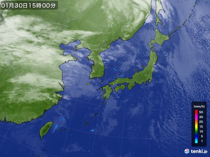 実況天気図(2019年01月30日)