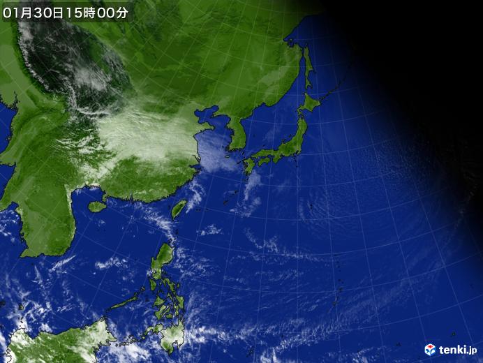 実況天気図(2019年01月30日)