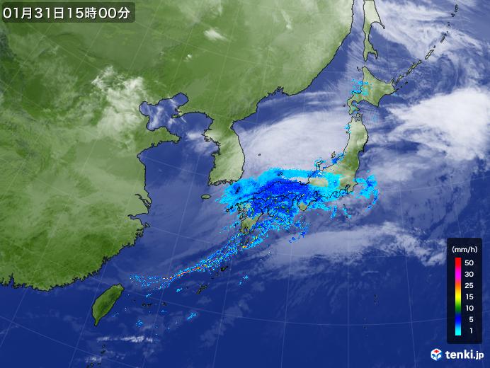 実況天気図(2019年01月31日)