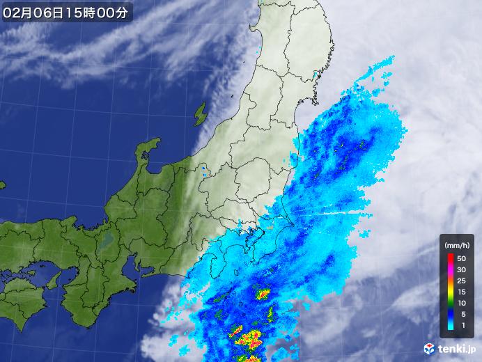 実況天気図(2019年02月06日)