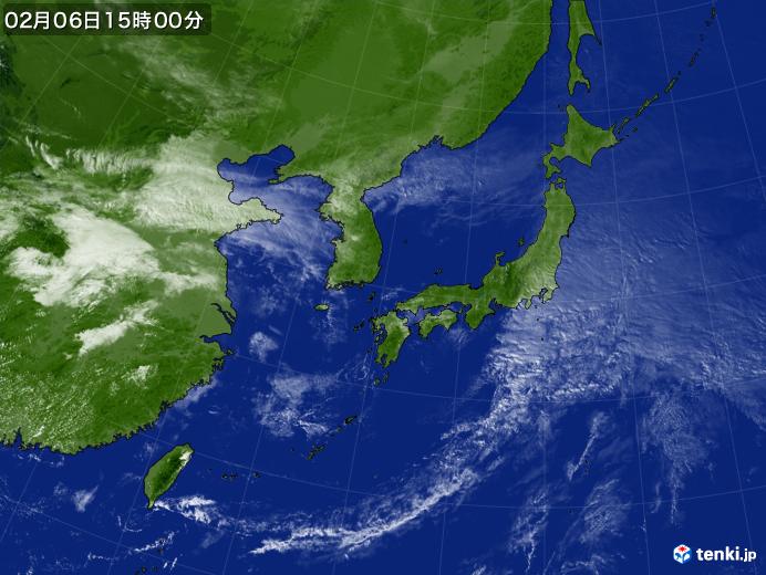 実況天気図(2019年02月06日)