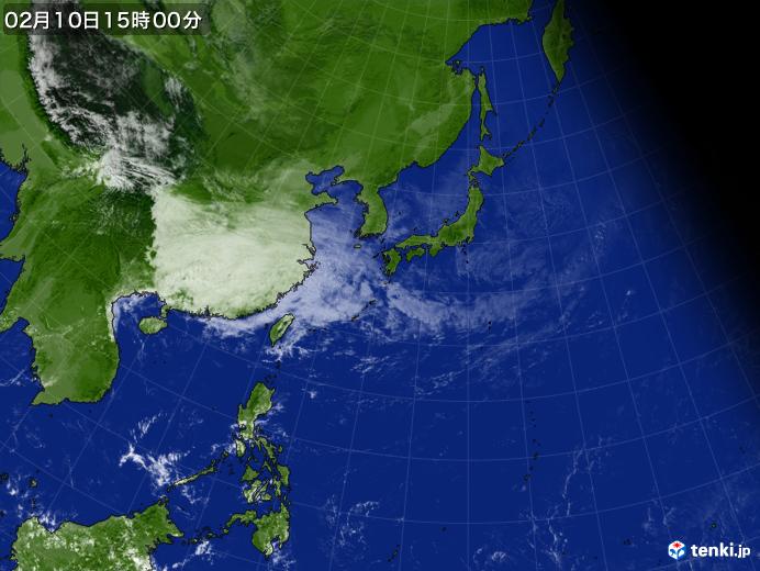実況天気図(2019年02月10日)