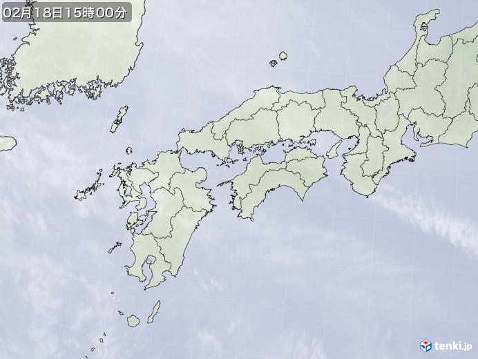 実況天気図(2019年02月18日)