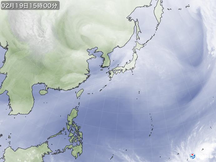 実況天気図(2019年02月19日)