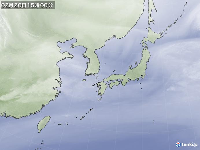 実況天気図(2019年02月20日)