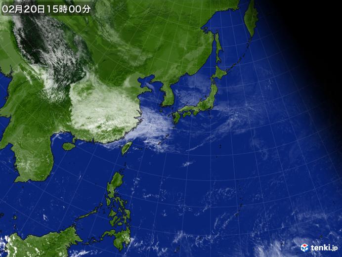 実況天気図(2019年02月20日)