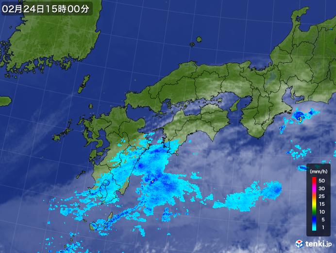 実況天気図(2019年02月24日)