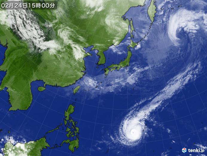 実況天気図(2019年02月24日)