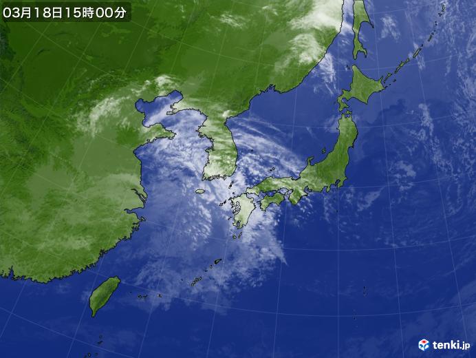 実況天気図(2019年03月18日)