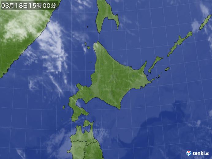 実況天気図(2019年03月18日)