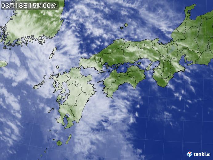 実況天気図(2019年03月18日)