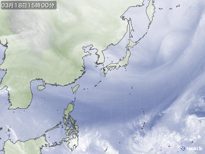 実況天気図(2019年03月18日)