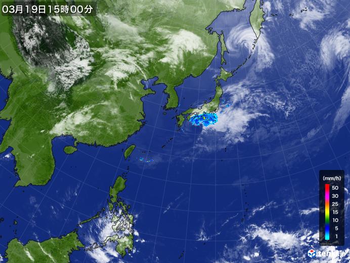 実況天気図(2019年03月19日)