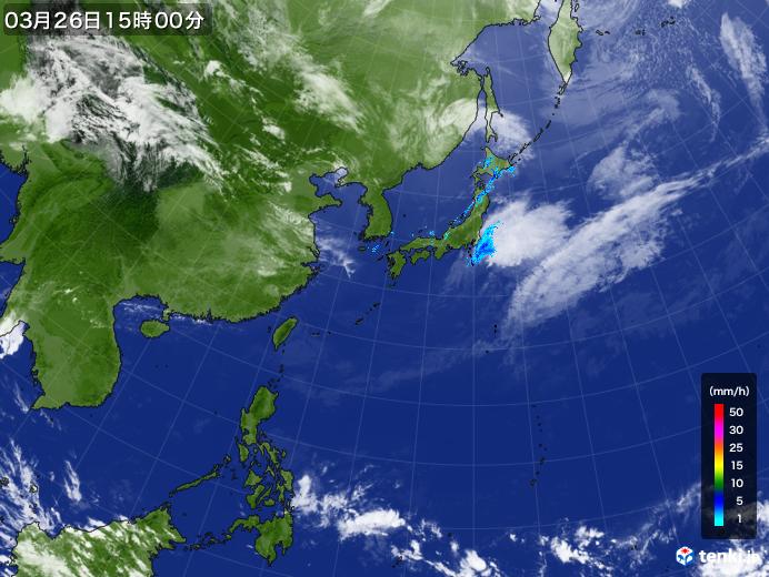 実況天気図(2019年03月26日)