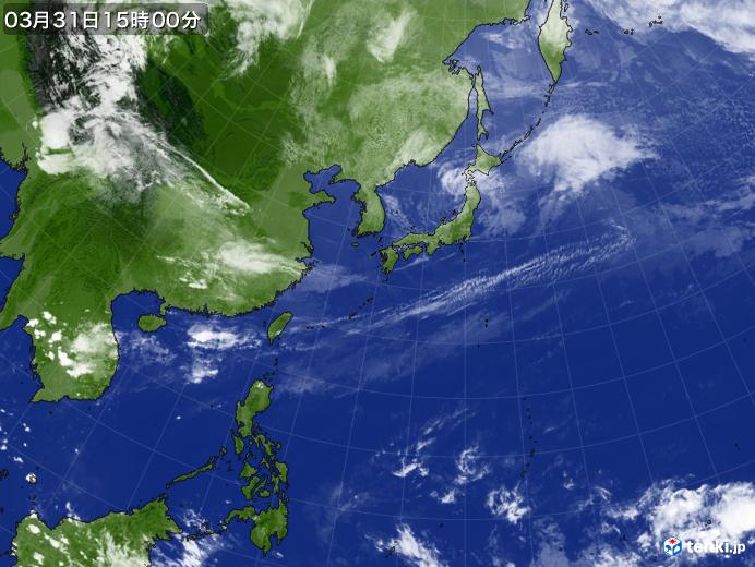 実況天気図(2019年03月31日)