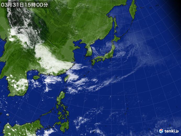 実況天気図(2019年03月31日)