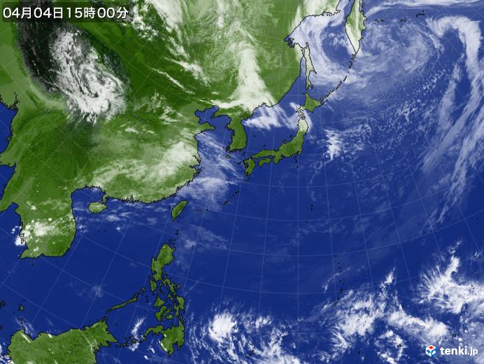 実況天気図(2019年04月04日)