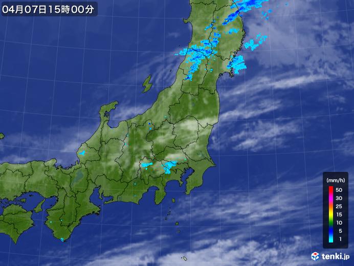 実況天気図(2019年04月07日)