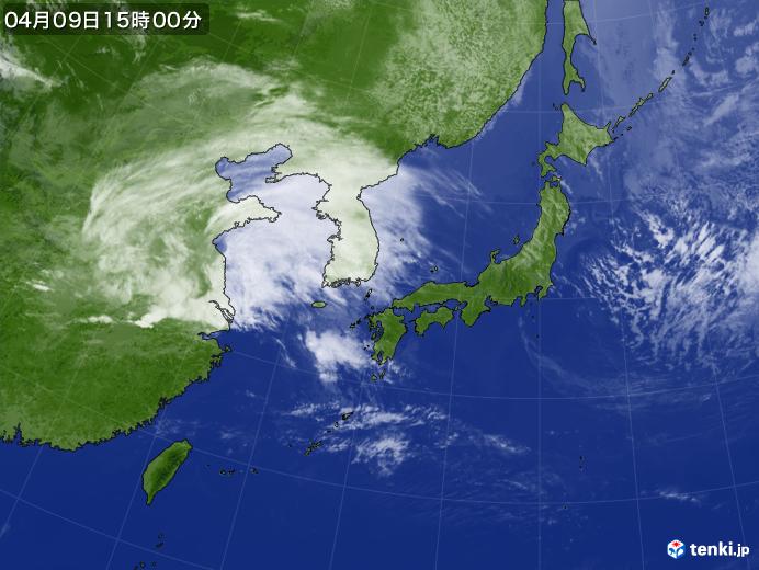 実況天気図(2019年04月09日)