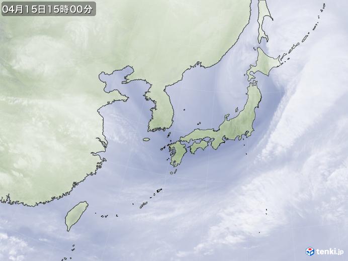 実況天気図(2019年04月15日)