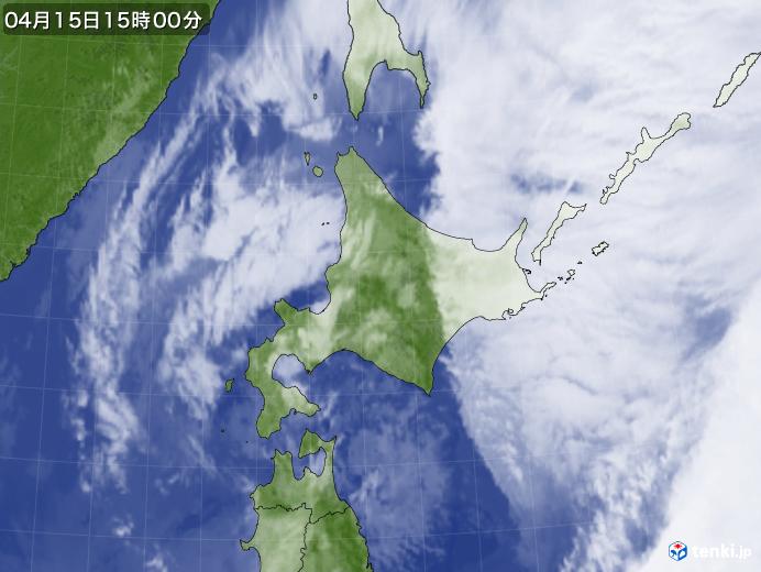 実況天気図(2019年04月15日)