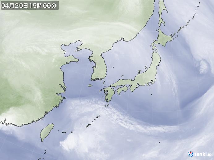 実況天気図(2019年04月20日)