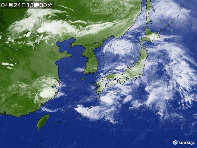 実況天気図(2019年04月24日)