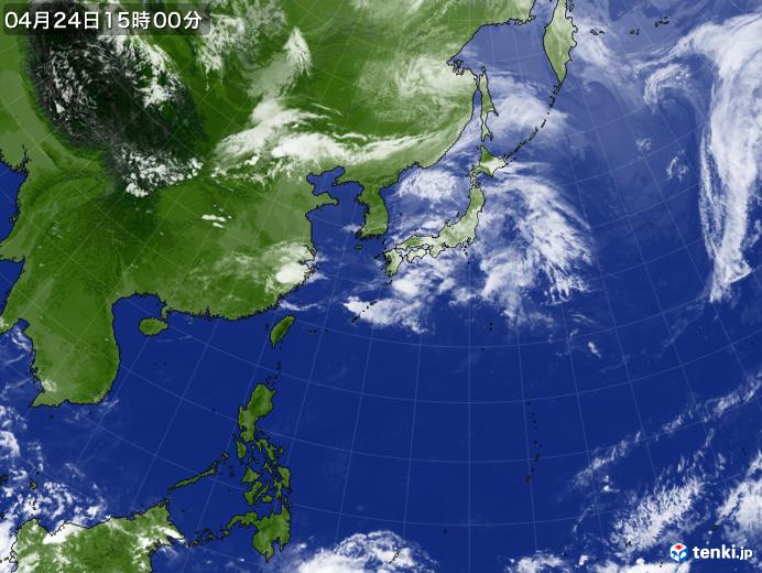実況天気図(2019年04月24日)