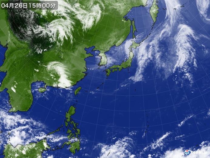 実況天気図(2019年04月26日)