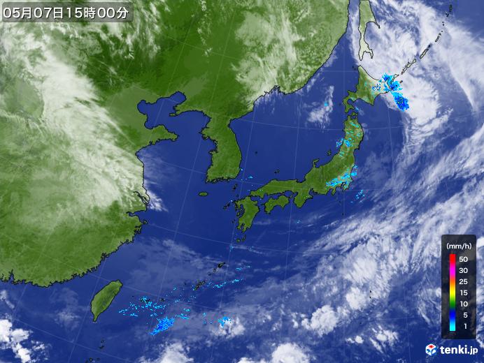 実況天気図(2019年05月07日)