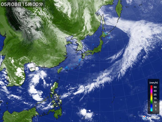 実況天気図(2019年05月08日)