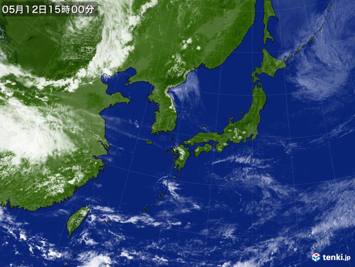 実況天気図(2019年05月12日)