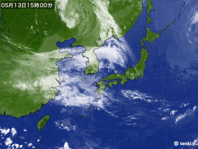 実況天気図(2019年05月13日)