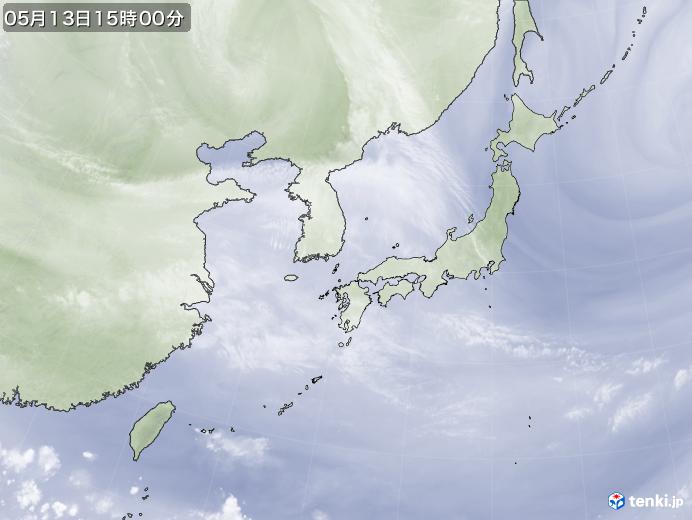 実況天気図(2019年05月13日)