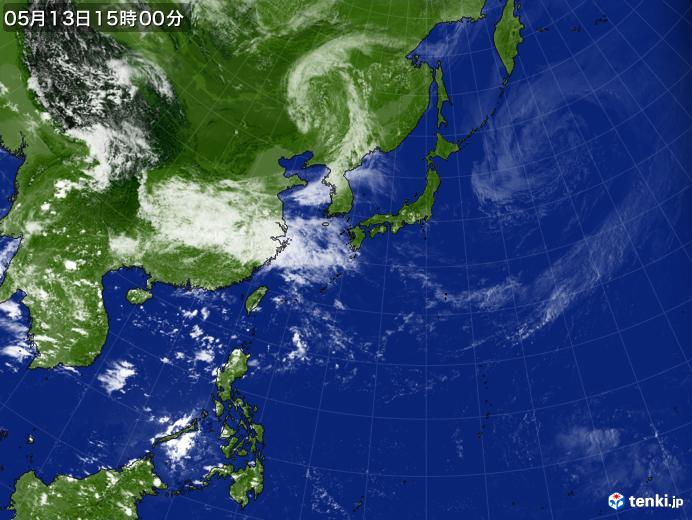 実況天気図(2019年05月13日)