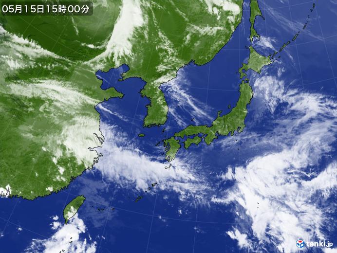 実況天気図(2019年05月15日)