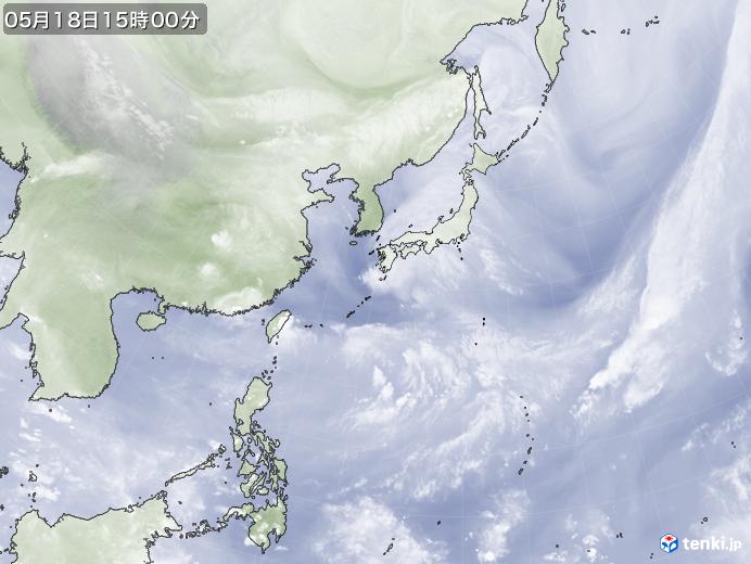 実況天気図(2019年05月18日)