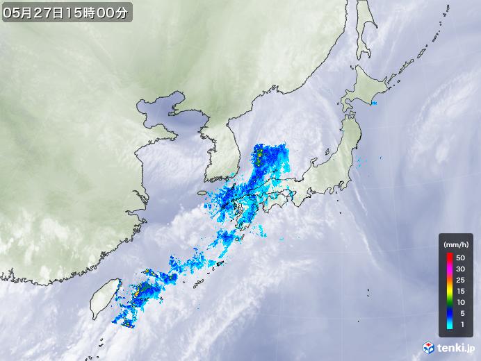 実況天気図(2019年05月27日)