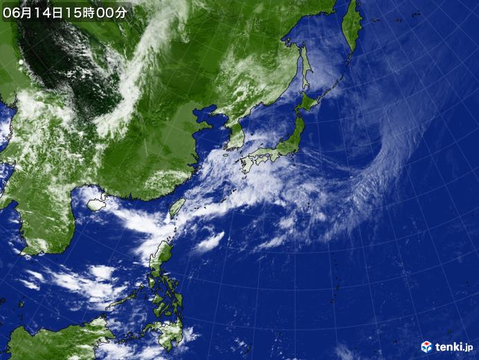 実況天気図(2019年06月14日)