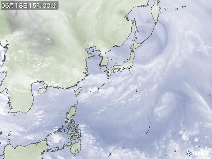 実況天気図(2019年06月18日)