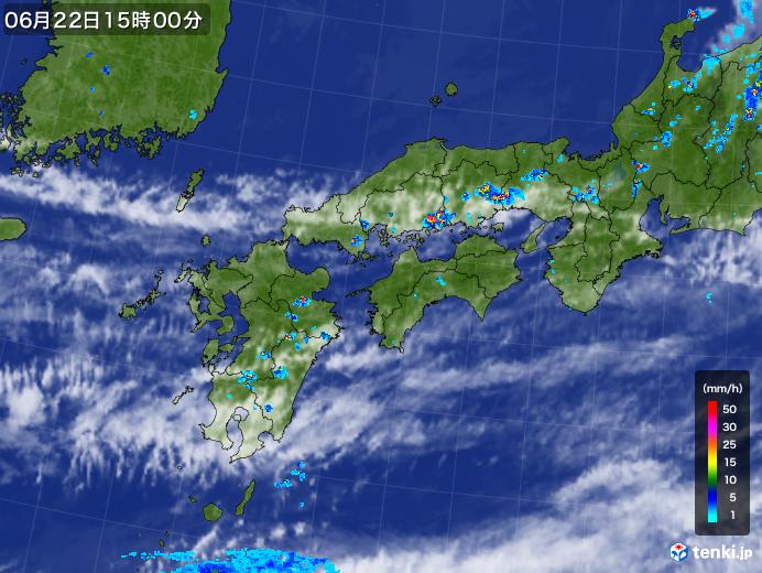 実況天気図(2019年06月22日)