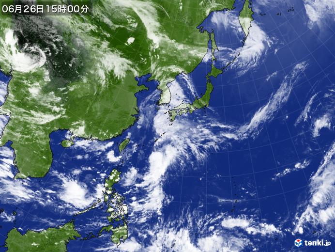 実況天気図(2019年06月26日)