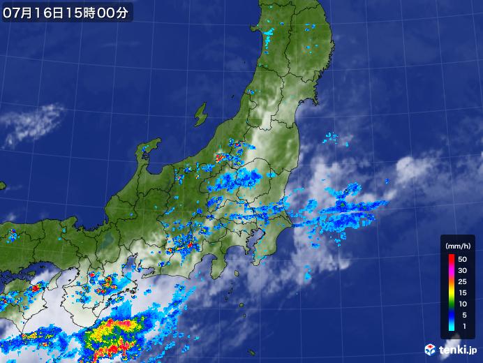 実況天気図(2019年07月16日)