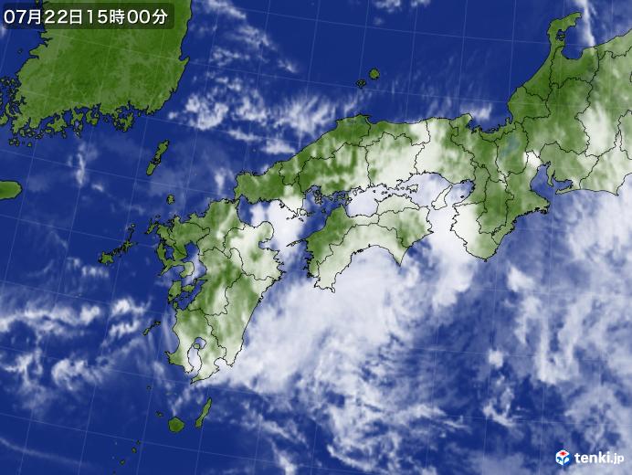 実況天気図(2019年07月22日)