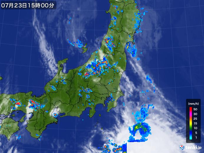 実況天気図(2019年07月23日)