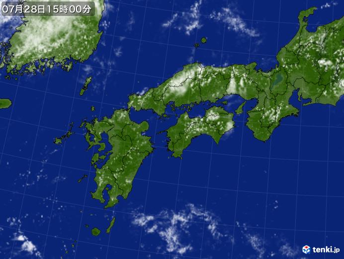 実況天気図(2019年07月28日)